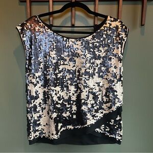 Patrizia Pepe scoop back sequin top.